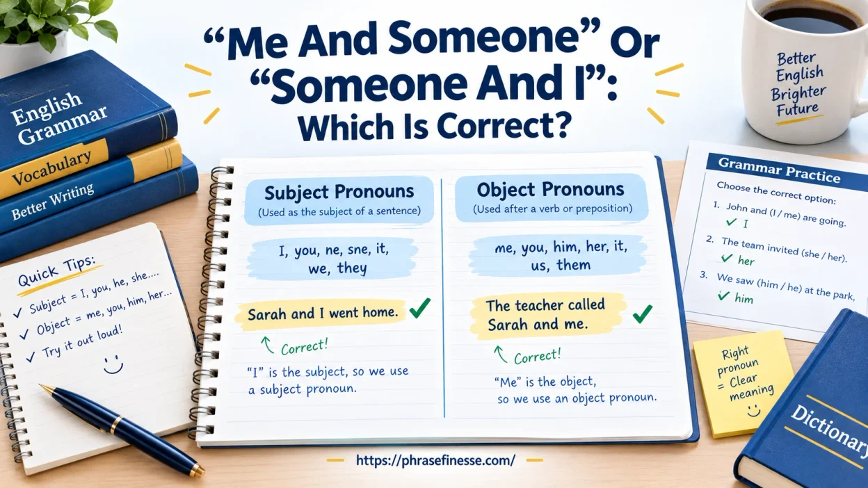 Me And Someone” Or “Someone And I”