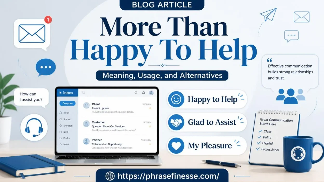 More Than Happy To Help