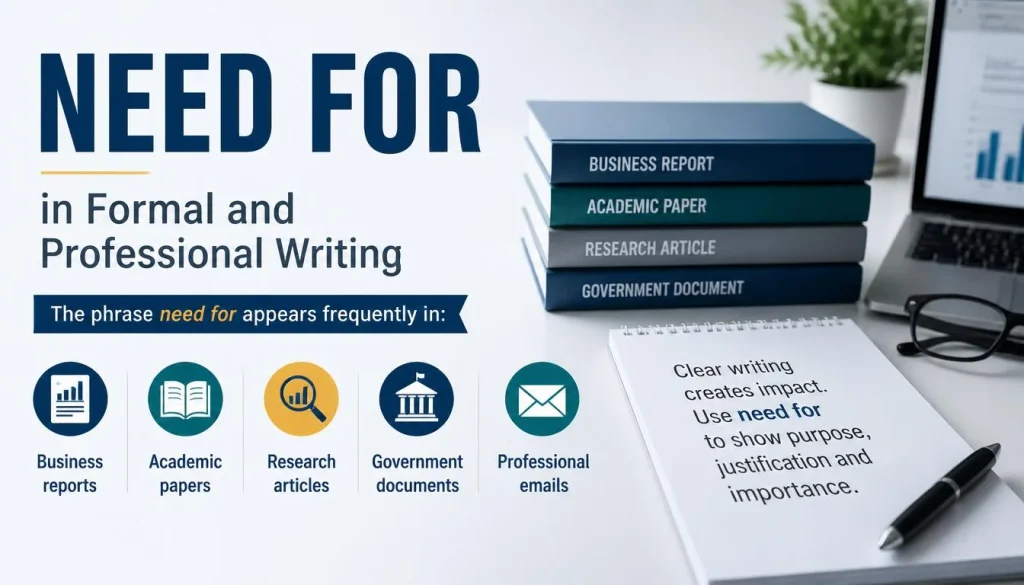 Need For in Formal and Professional Writing