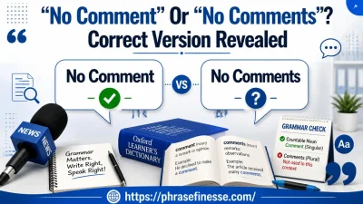 “No Comment” Or “No Comments”