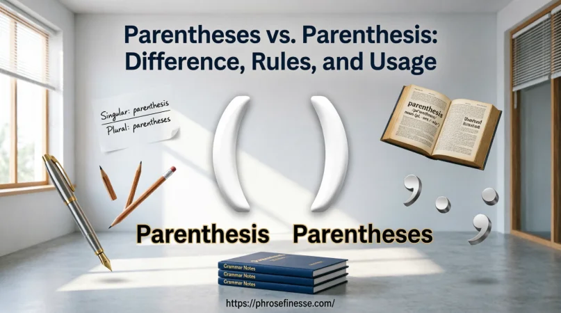 Parentheses vs. Parenthesis