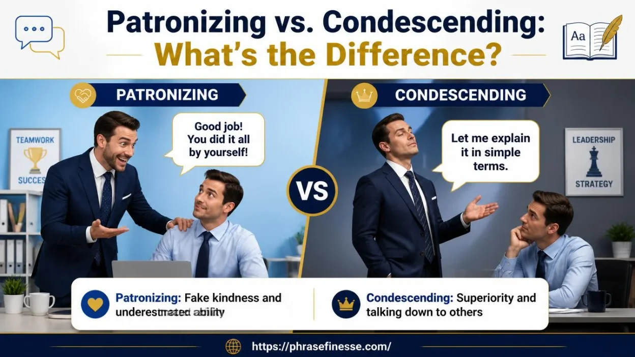 Patronizing vs. Condescending