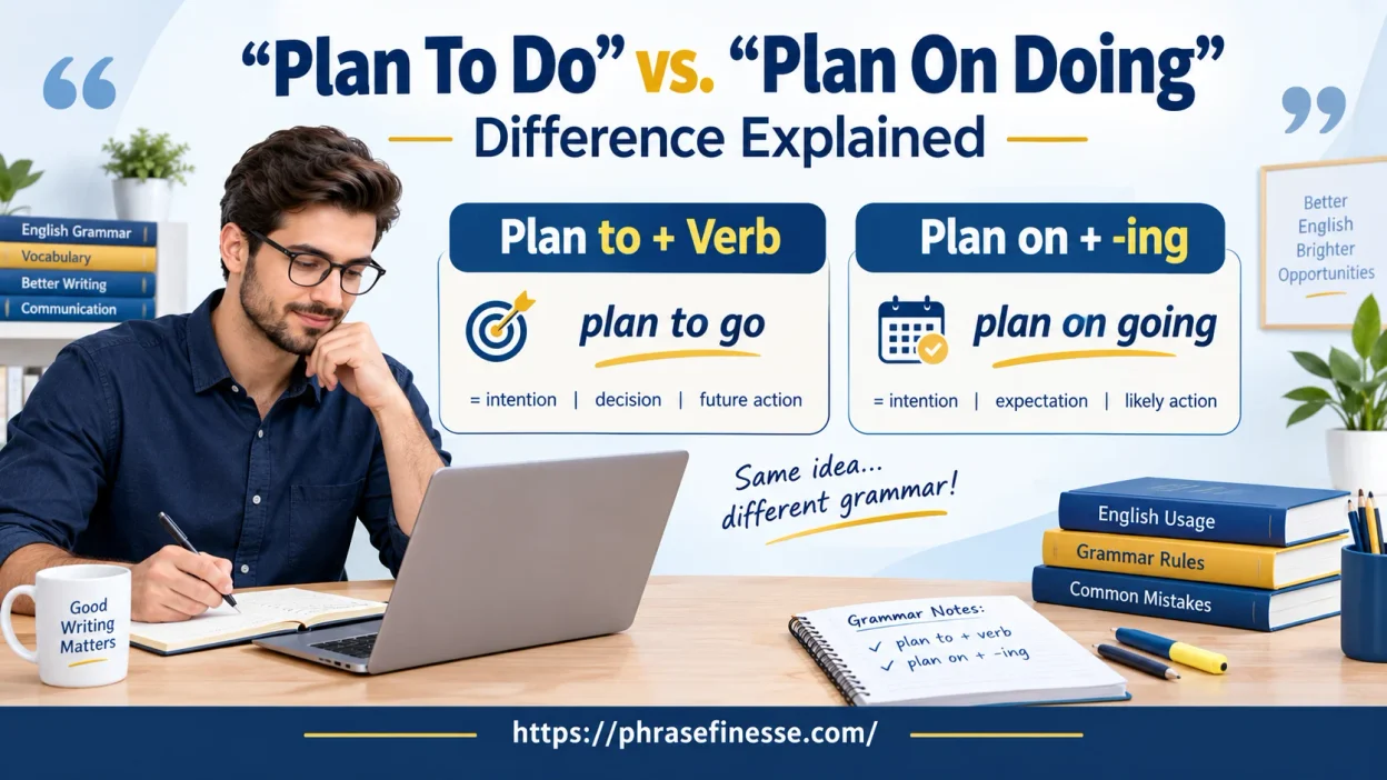 “Plan To Do” vs. “Plan On Doing”Difference Explained