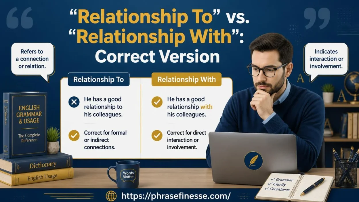 “Relationship To” vs. “Relationship With”