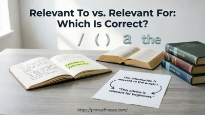Relevant To vs. Relevant For