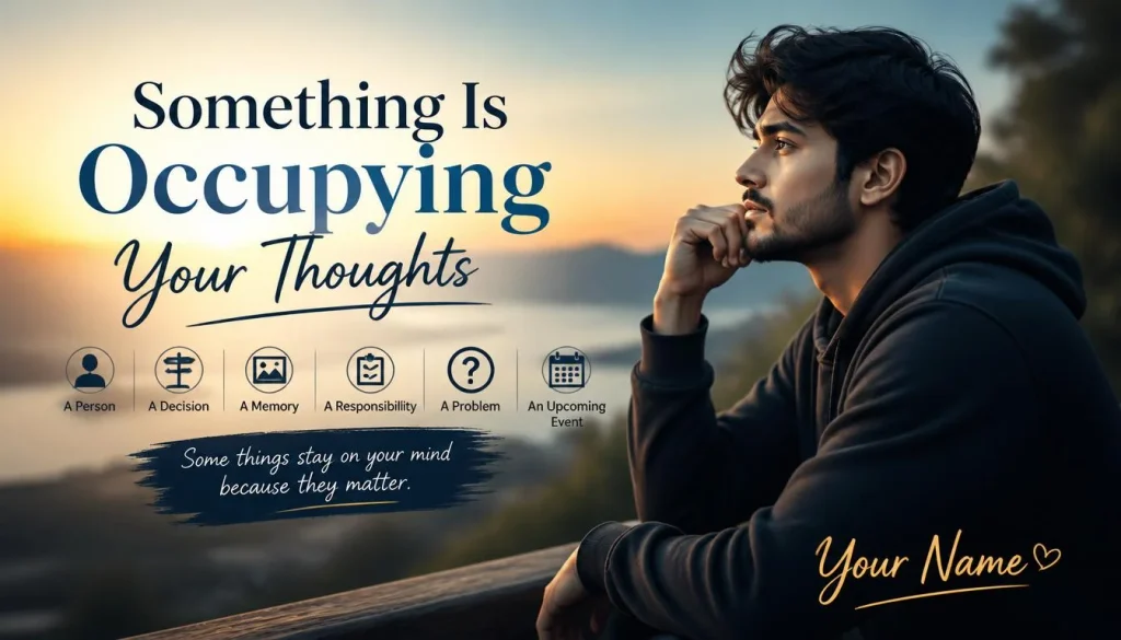 Something Is Occupying Your Thoughts