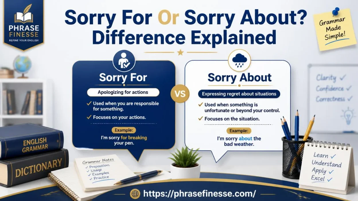 Sorry For Or Sorry About