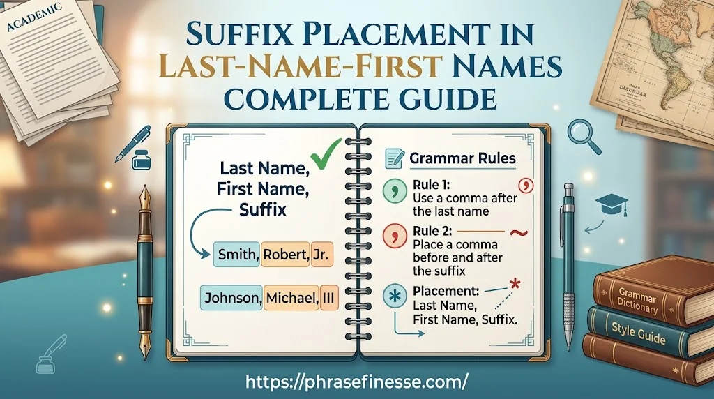 Suffix Placement in Last Name First Names