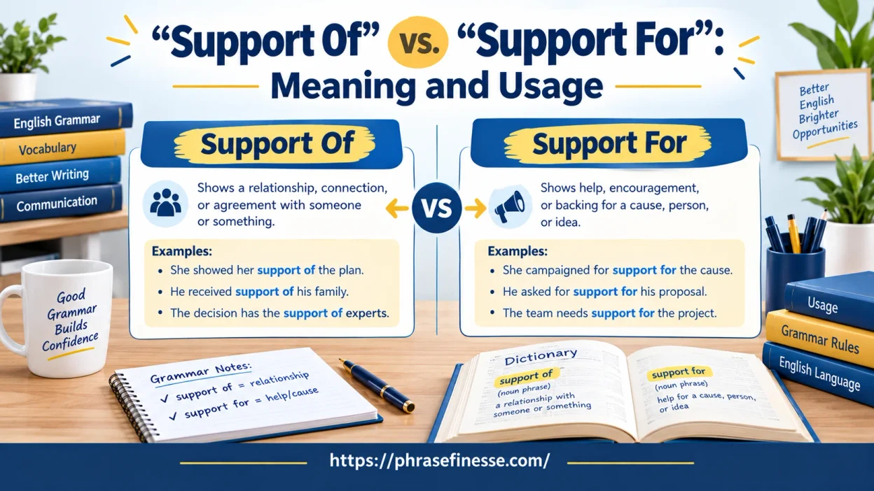“Support Of” vs. “Support For”