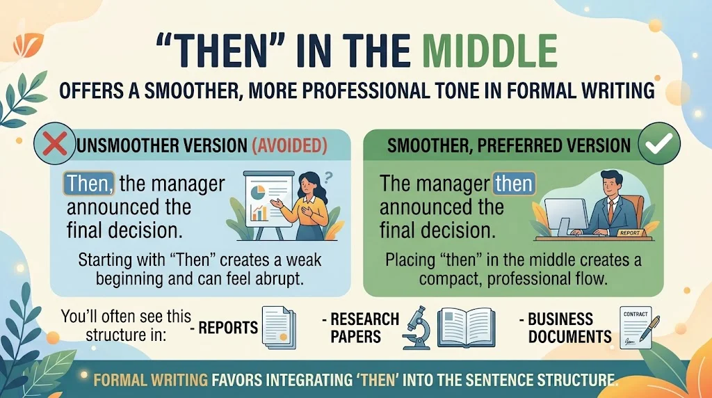 “Then” in the Middle