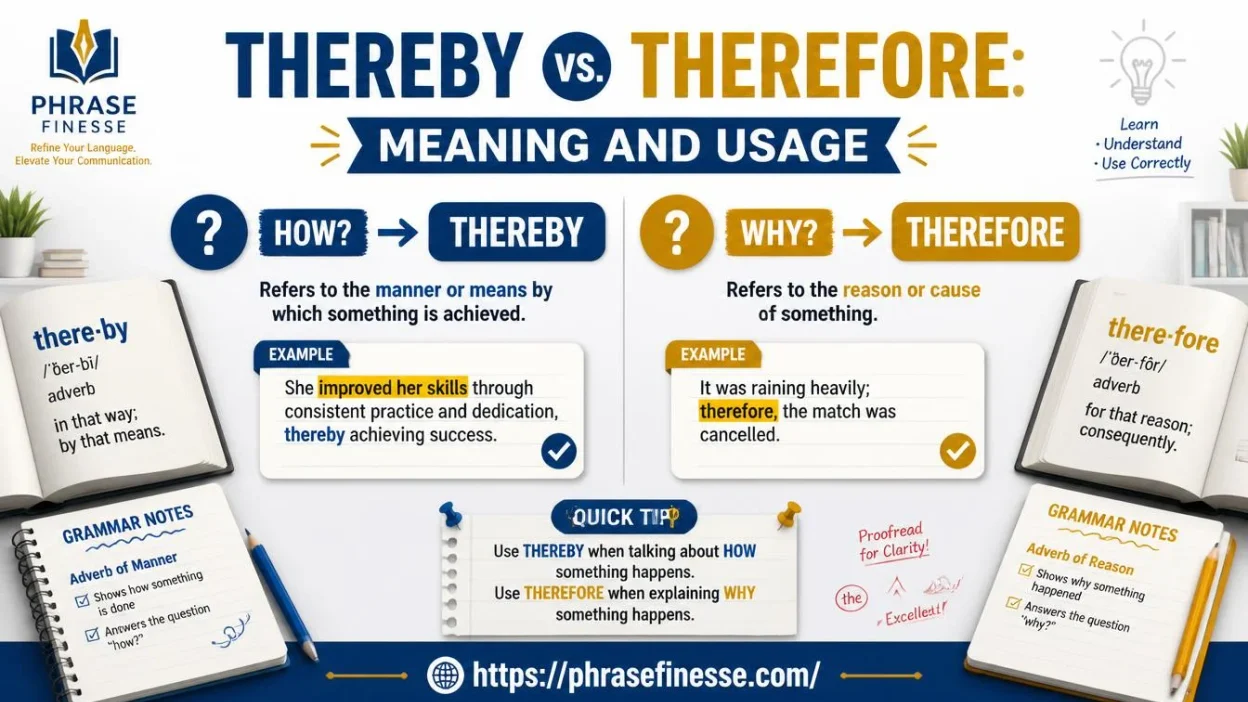 Thereby vs. Therefore