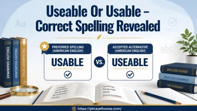 Useable or Usable  Correct Spelling Revealed