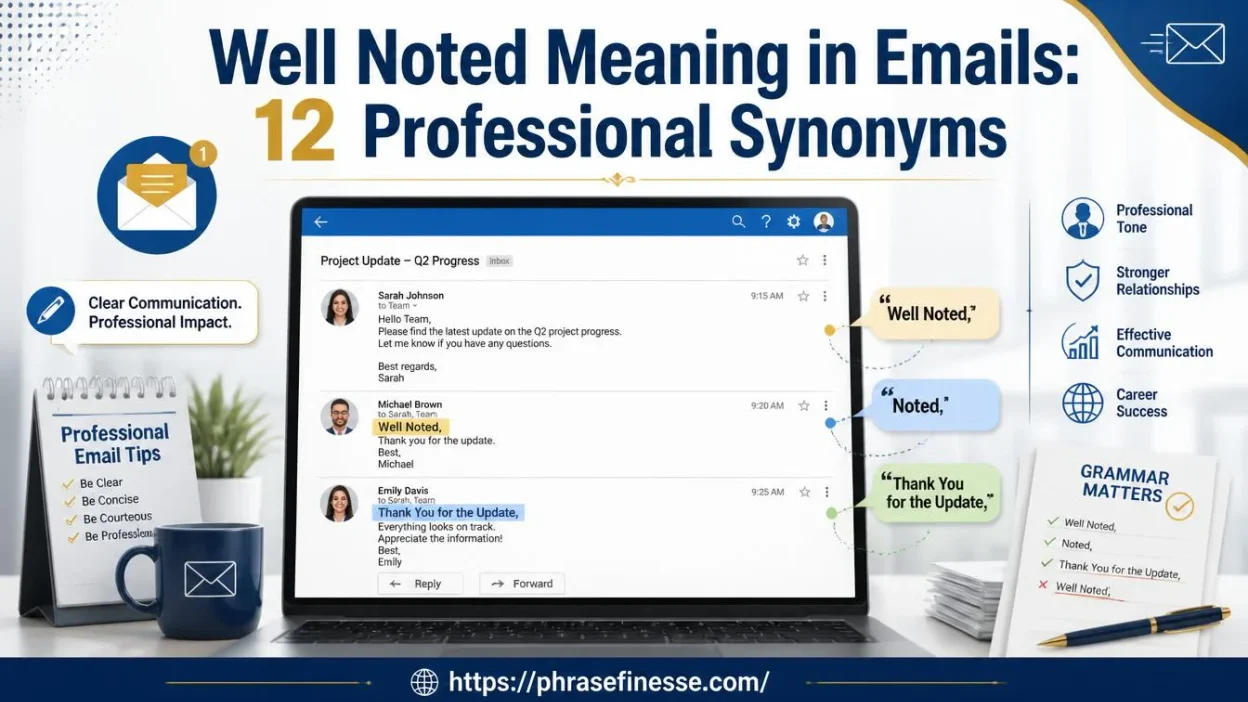 Well Noted Meaning in Emails