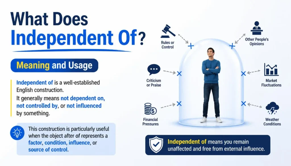 What Does “Independent Of” Mean