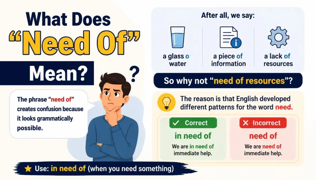 What Does “Need Of” Mean