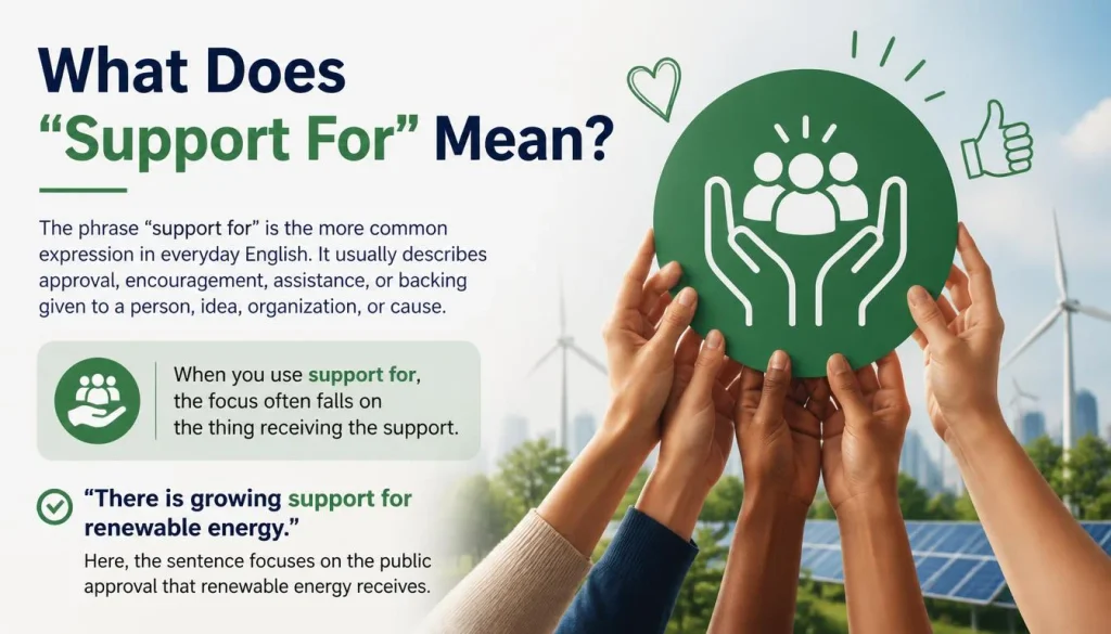 What Does “Support For” Mean
