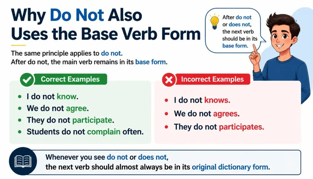 Why Do Not Also Uses the Base Verb Form