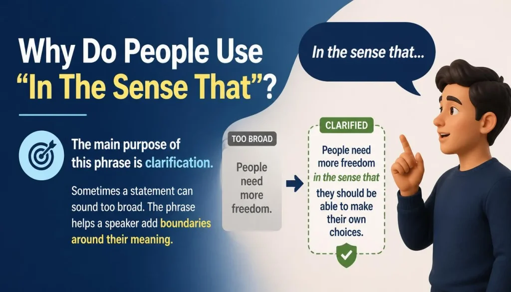 Why Do People Use “In The Sense That”