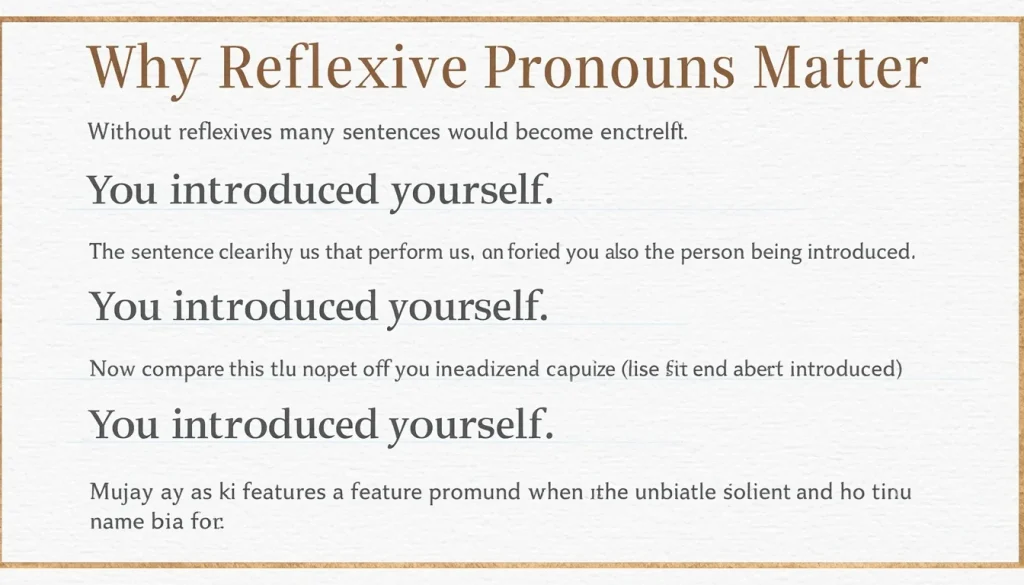 Why Reflexive Pronouns Matter