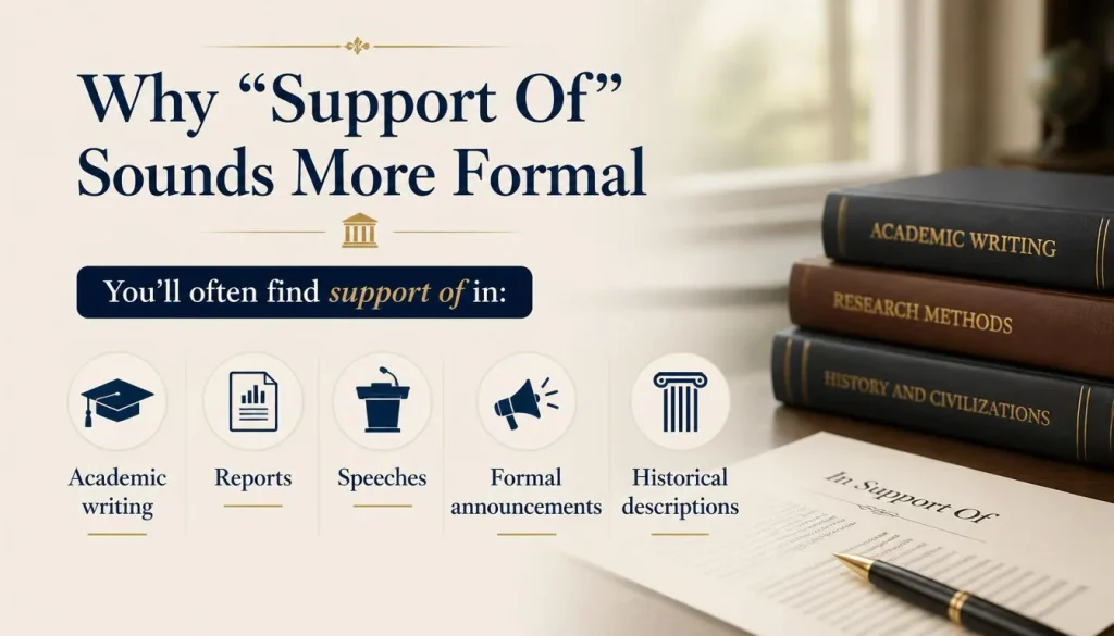 Why “Support Of” Sounds More Formal